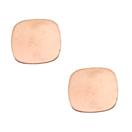 Metal Stamping Blanks Copper Rounded Square, 21mm (.83"), 18g